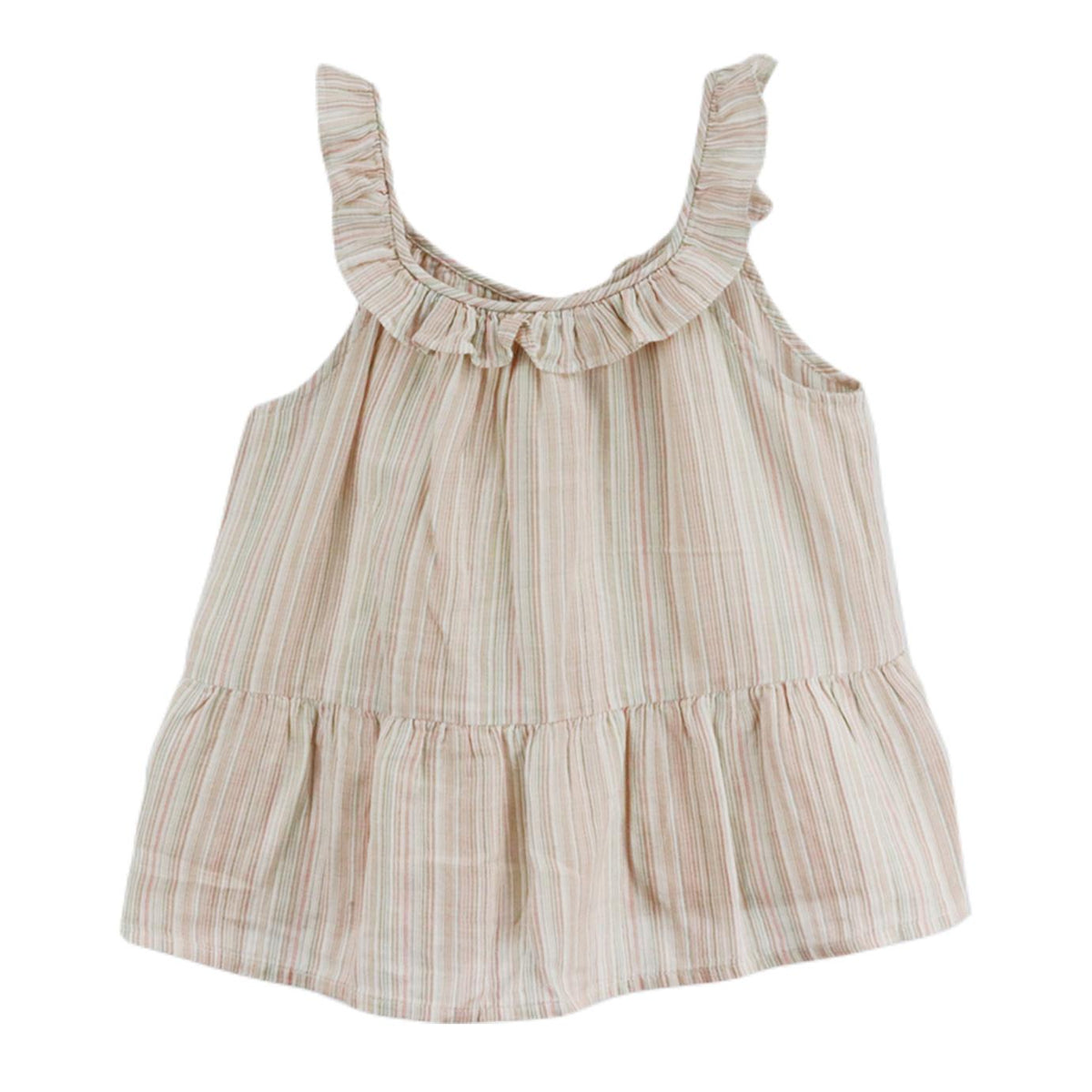 BONPOINT KIDS GIRLS STRIPED COTTON TOP 8 YEARS