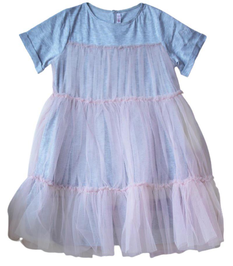 IL GUFO KIDS GIRLS TULLE T-SHIRT DRESS 5 YEARS