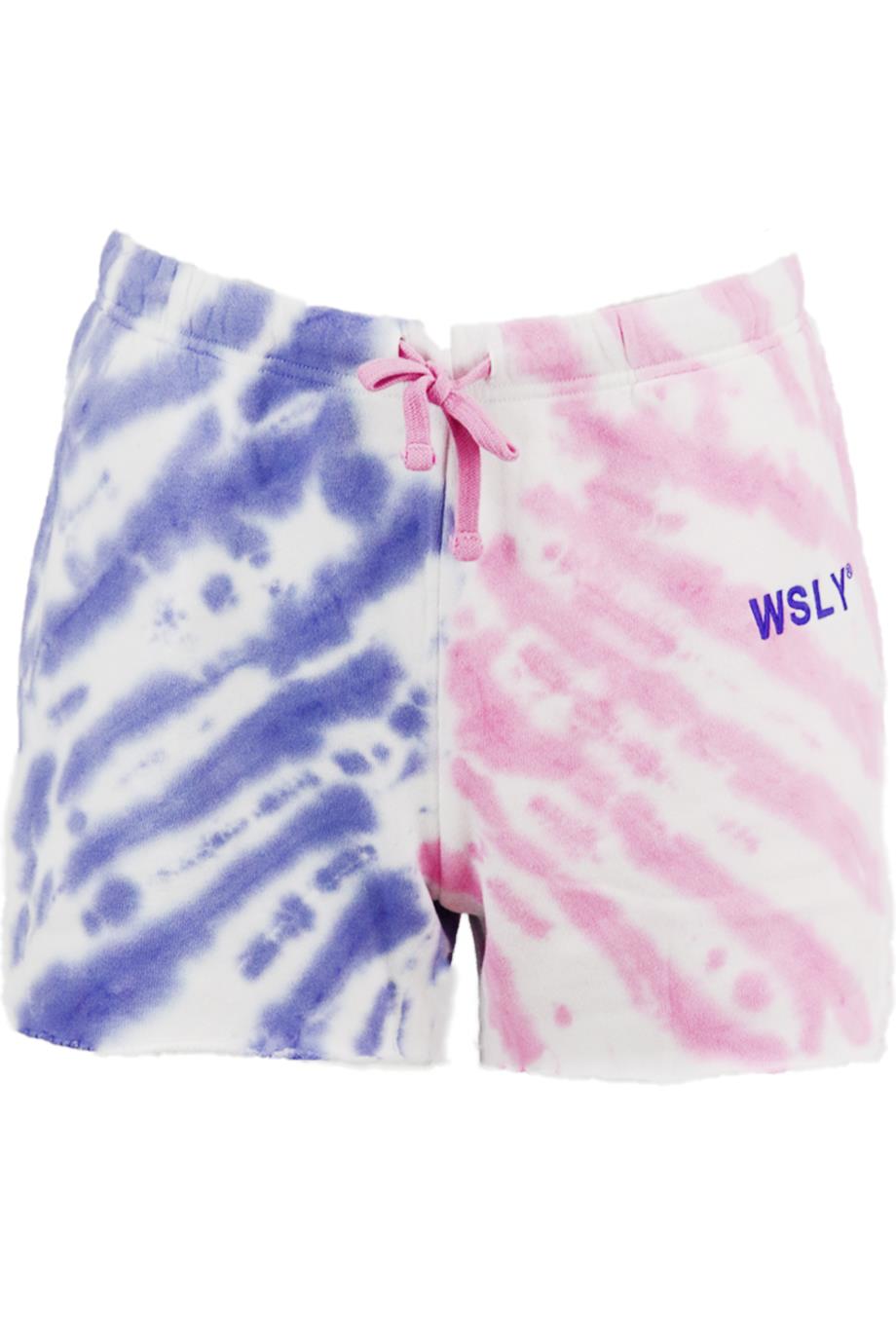 WSLY TIE DYED COTTON BLEND JERSEY SHORTS SMALL