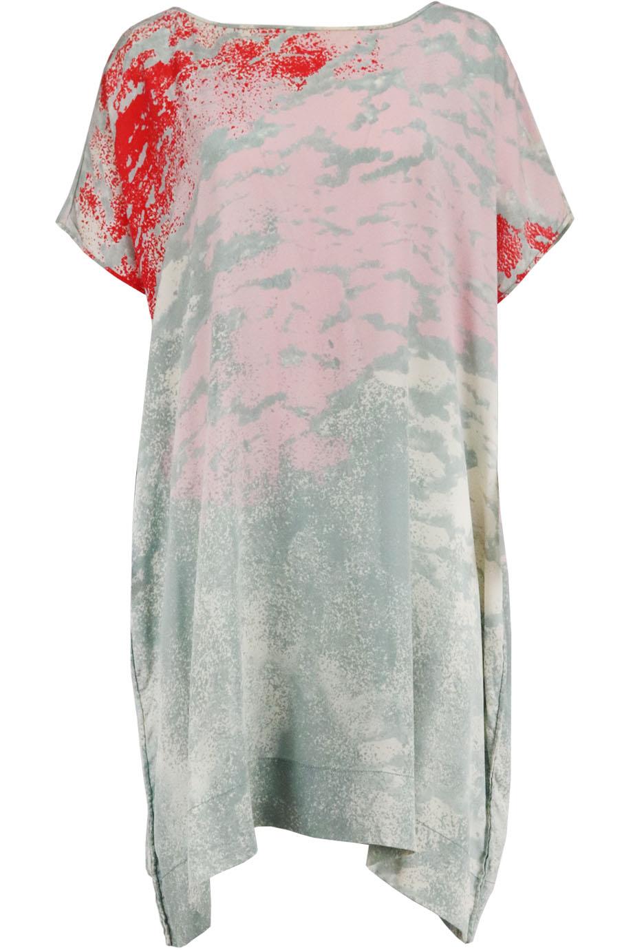 DIANE VON FURSTENBERG PRINTED SILK DRESS SMALL