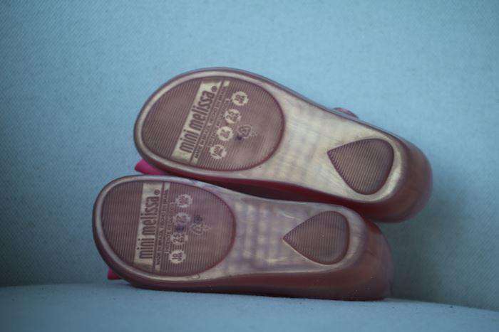 MINI MELISSA GIRLS PINK TRIPLE BOW SHOES EU 27 UK 9