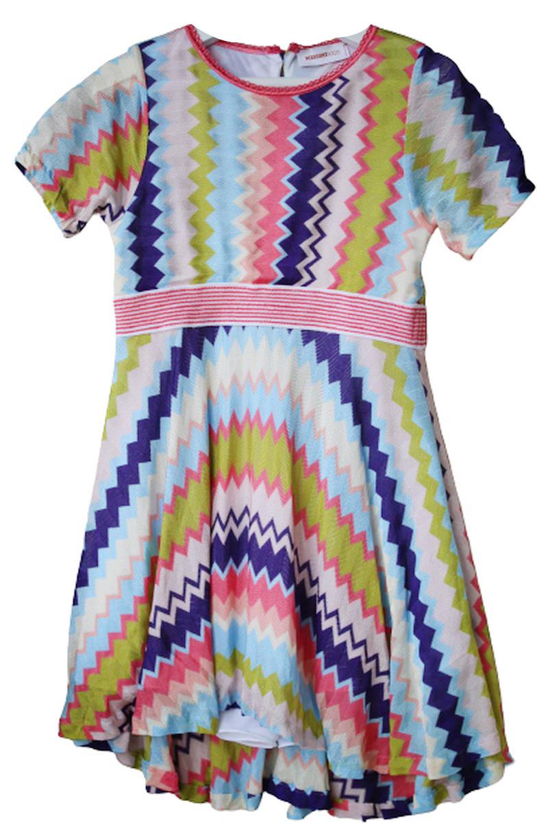 MISSONI GIRLS CLASSIC ZIG ZAG DRESS 4-5 YEARS