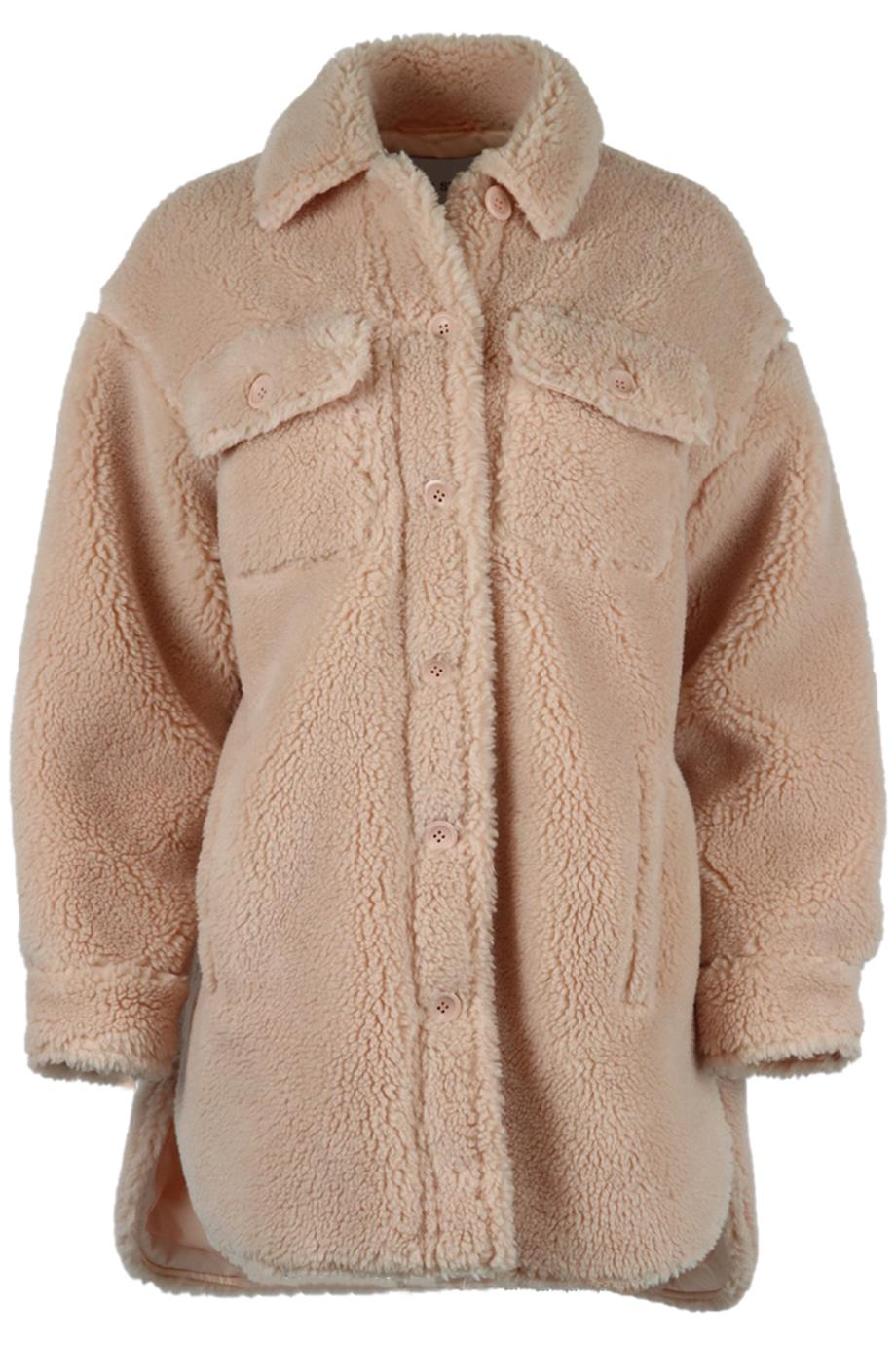 STAND STUDIOS OVERSIZED FAUX SHEARLING JACKET XSMALL