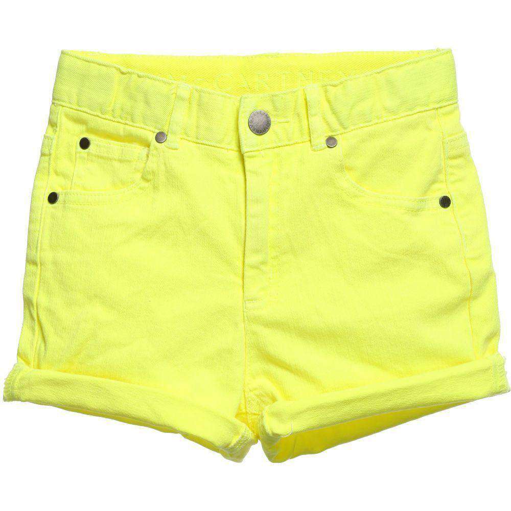 STELLA MCCARTNEY KIDS BABY GIRLS NEON YELLOW SHORTS 2 YEARS