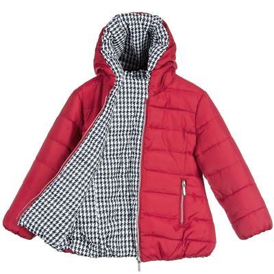 MAYORAL GIRLS RED & HOUNDSTOOTH REVERSIBLE JACKET 3 YEARS