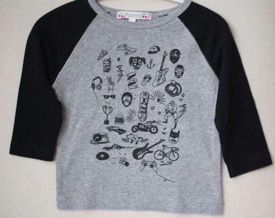 BONPOINT BABY GREY T-SHIRT TOP 12 MONTHS