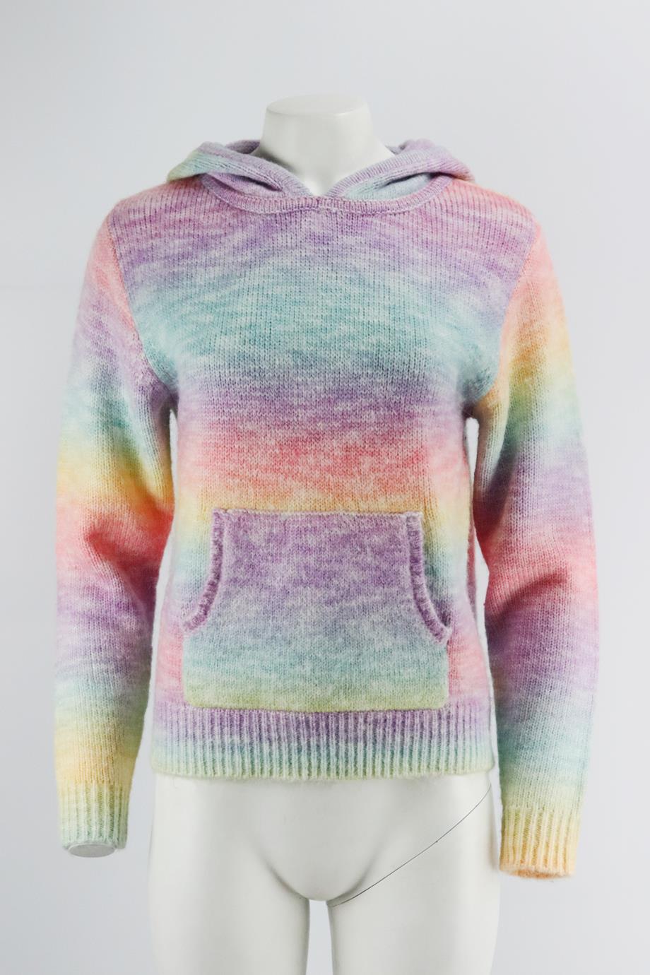 FRANKIES BIKINIS TIE DYED WOOL BLEND HOODIE SMALL