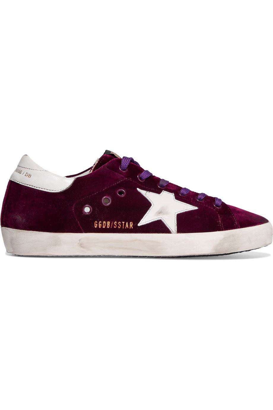 GOLDEN GOOSE DELUXE BRAND SUPERSTAR VELVET DISTRESSED SNEAKERS EU 38 UK 5 US 8