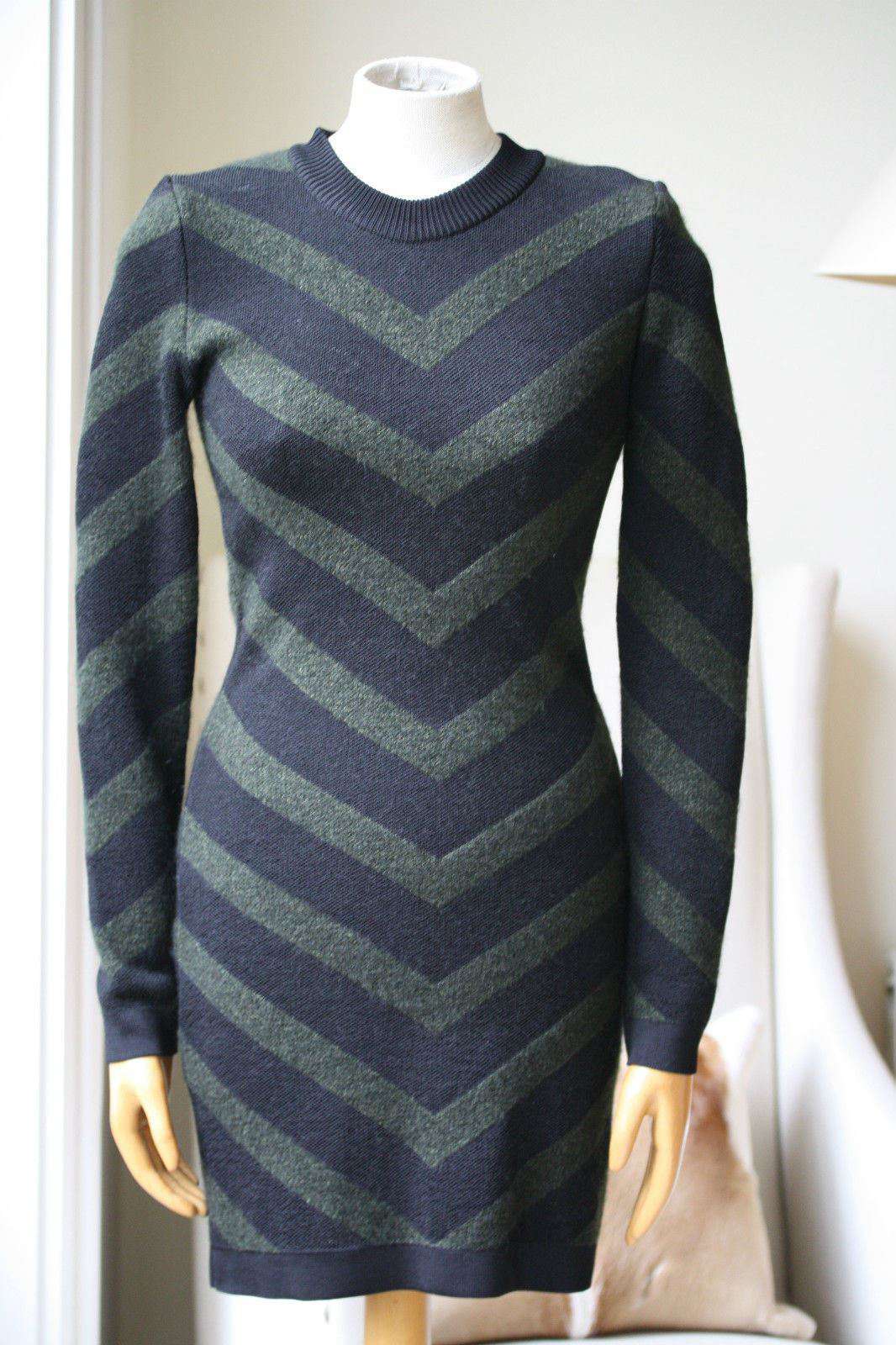 BALMAIN KNITTED CHEVRON DRESS FR 36 UK 8