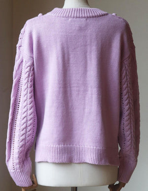HEARTLOOM MARGO CABLE KNITTED SWEATER MEDIUM