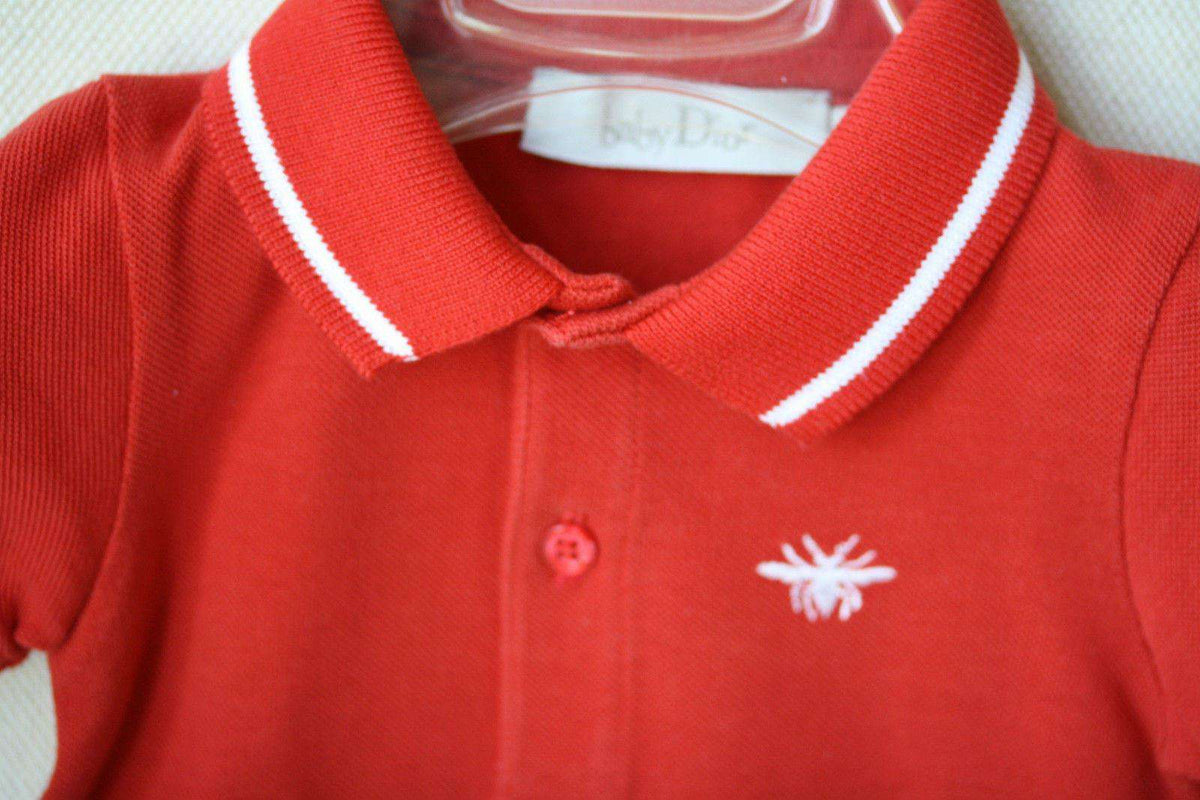 BABY DIOR RED POLO SHIRT 3 MONTHS
