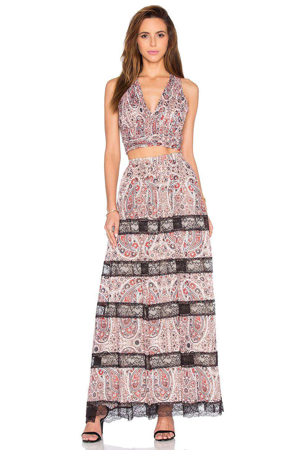 ALICE AND OLIVIA HETTY MAXI SKIRT US 2 UK 6