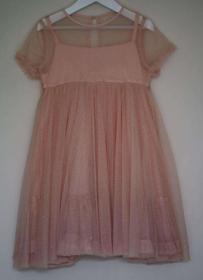 WILD & GORGEOUS GIRLS PEACH PINK TULLE DRESS 4-5 YEARS