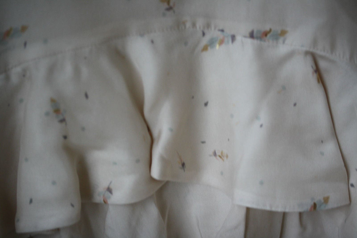 CHLOE BABY IVORY FEATHER PRINT BLOUSE TOP 3 YEARS