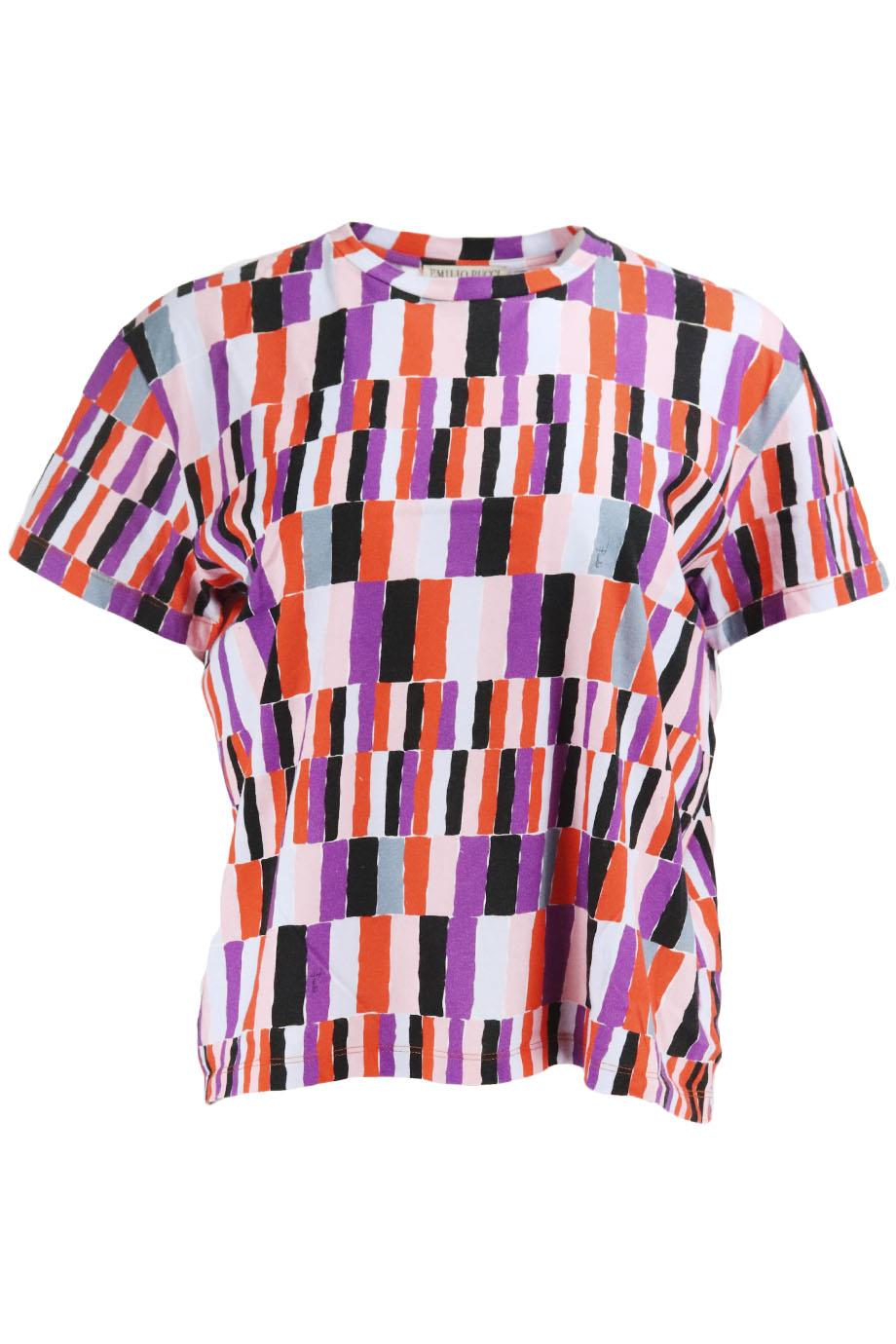 EMILIO PUCCI PRINTED COTTON JERSEY T-SHIRT MEDIUM