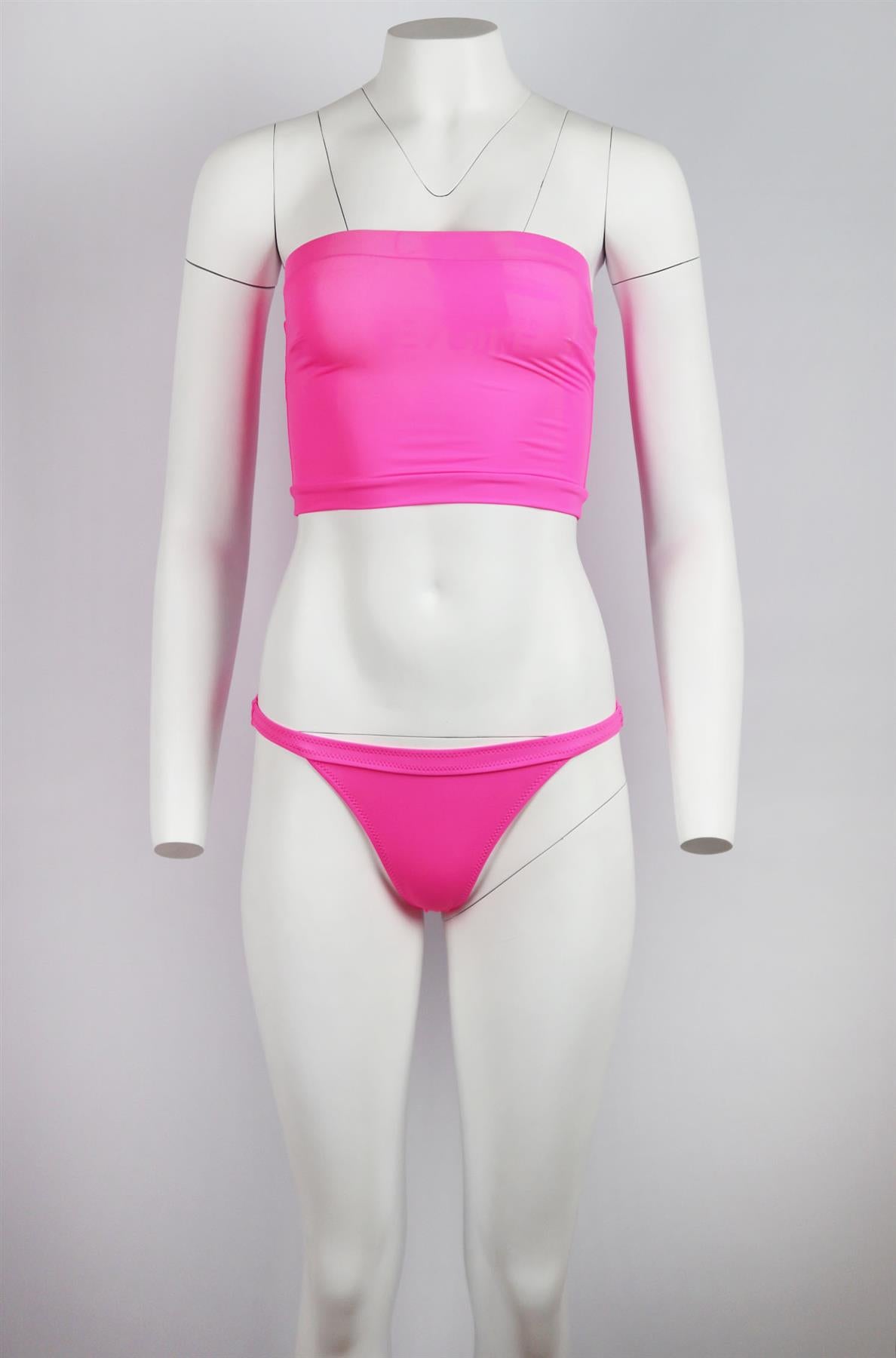 SOLID AND STRIPED + RE/DONE VENICE BANDEAU BIKINI SMALL