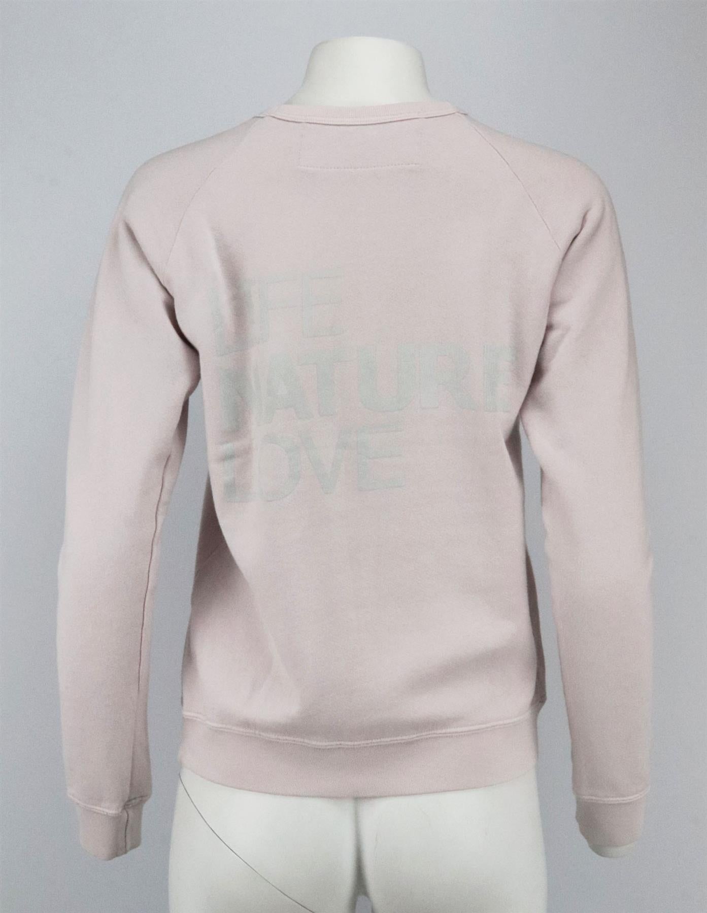 FREE CITY PRINTED COTTON JERSEY SWEATSHIRT SMALL