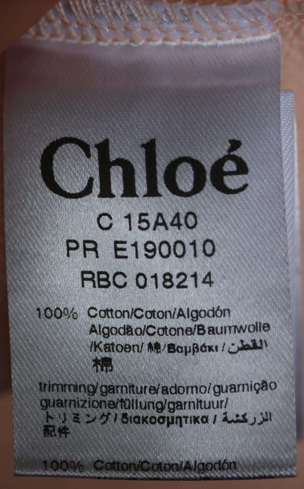 CHLOÉ KIDS GIRLS LOGO PRINT COTTON SWEATSHIRT 6 YEARS