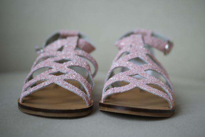 TARTINE ET CHOCOLAT GIRLS PINK GLITTER SANDALS EU 29 UK 11