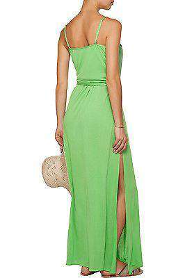 MELISSA ODABASH COVERUP GREEN ZOE KAFTAN MAXI DRESS SMALL