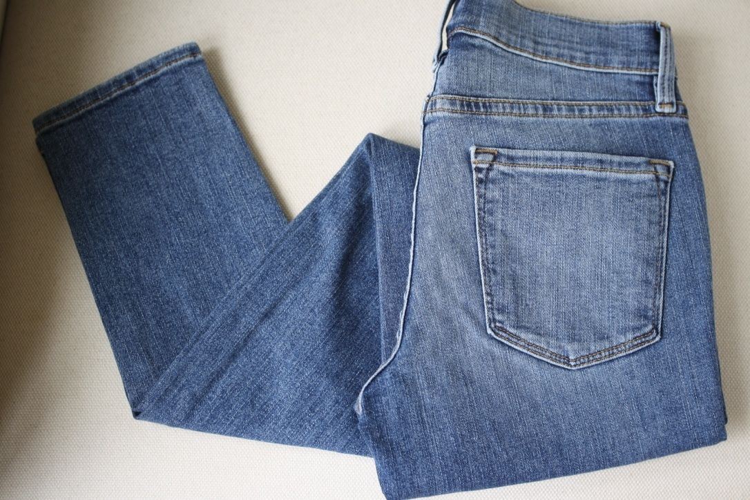FRAME DENIM LE SKINNY DE JEANNE DISTRESSED JEANS W25 UK 6/8