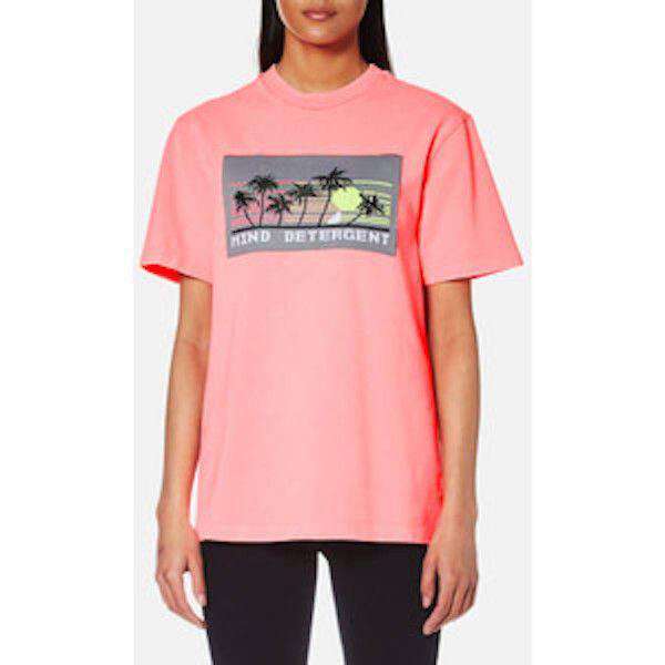 ALEXANDER WANG JERSEY T-SHIRT WITH MIND DETERGENT KNIT PATCH PETITE