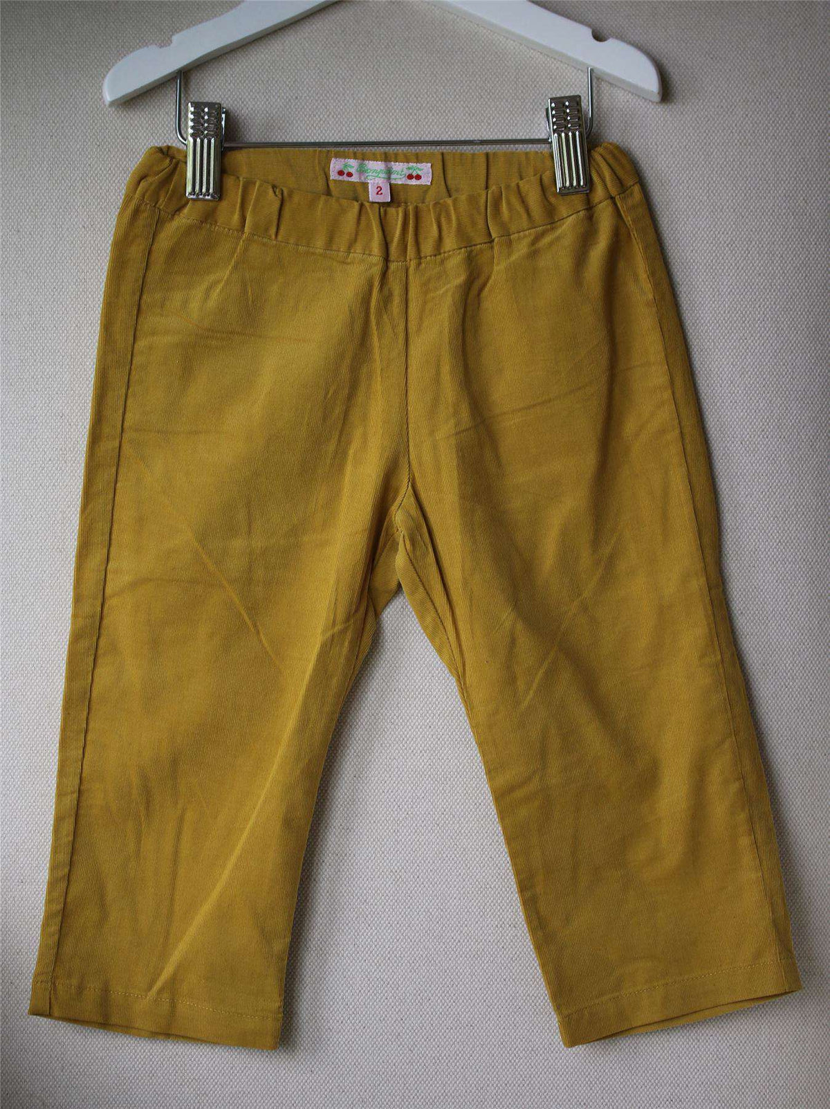 BONPOINT BABY MUSTARD YELLOW CORDUROY TROUSERS 2 YEARS
