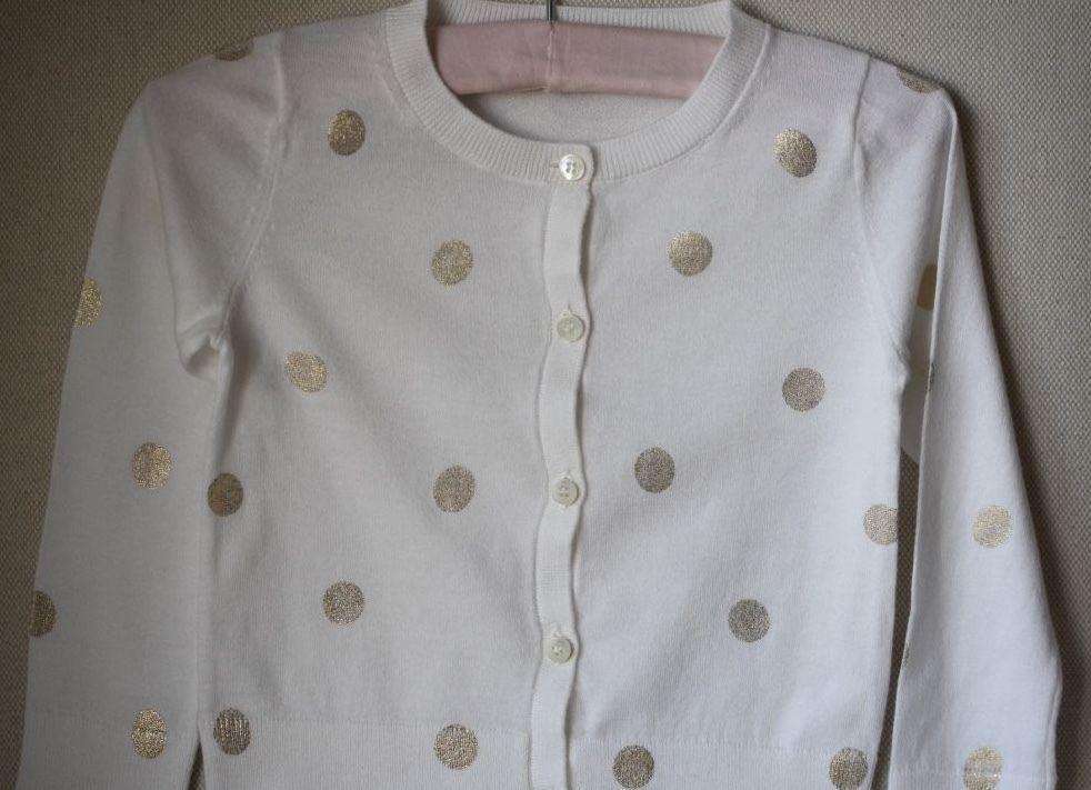 BONPOINT BABY POLKA DOT COTTON CARDIGAN 3 YEARS