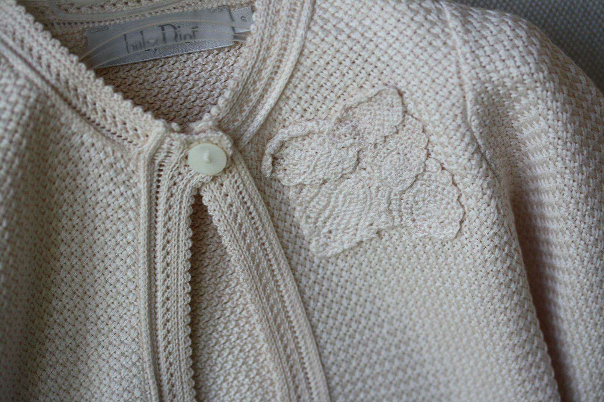 BABY DIOR PEACH SILK BLEND CARDIGAN 6 MONTHS