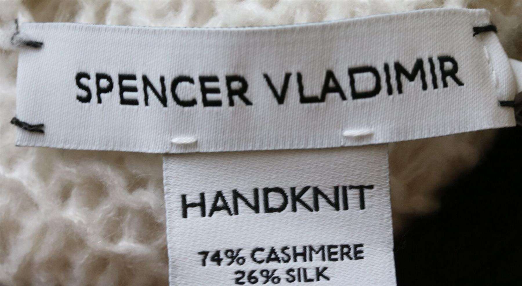 SPENCER VLADIMIR CABLE KNIT CASHMERE BLEND HOODIE XSMALL/SMALL