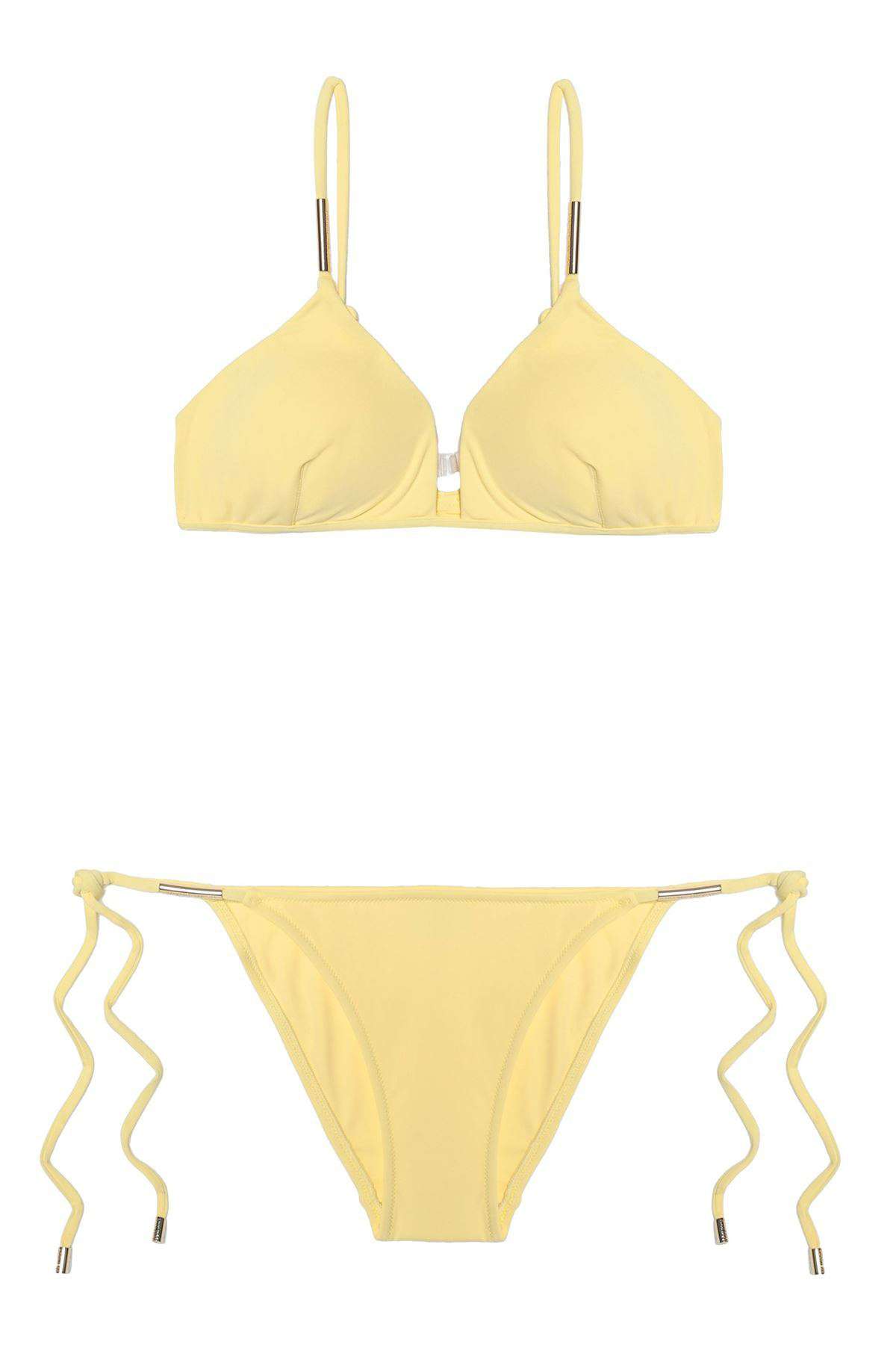 MELISSA ODABASH VERONA TRIANGLE YELLOW BIKINI UK 10/14
