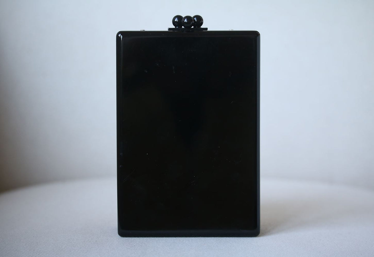 EDIE PARKER CAROL FLAMES ACRYLIC BOX CLUTCH