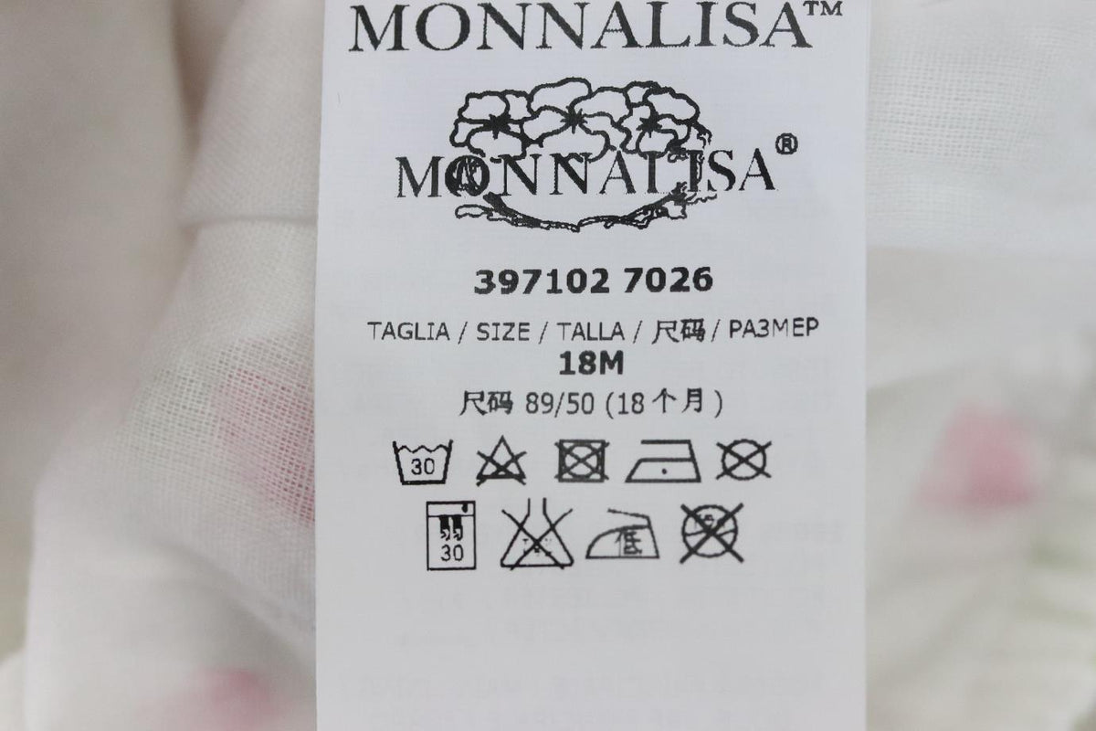 MONNALISA BABY GIRLS ROSE WINDBREAKER JACKET 18 MONTHS
