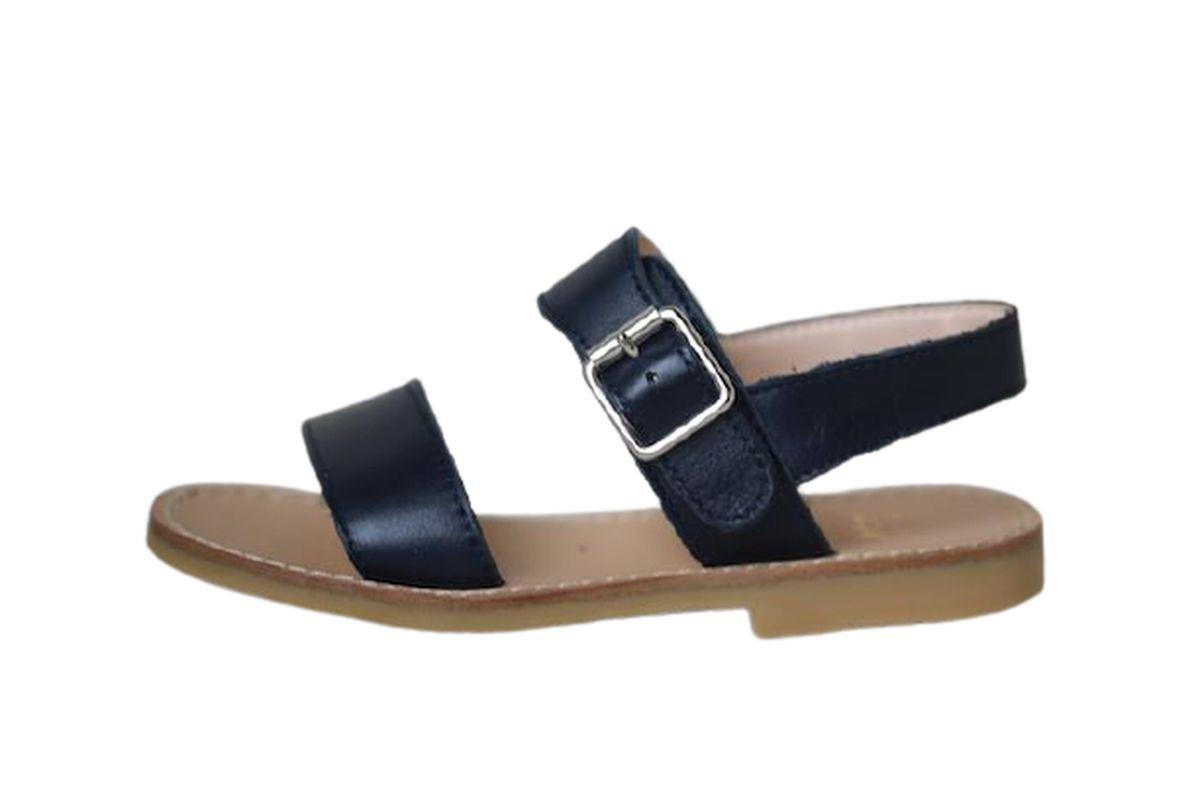 IL GUFO GIRLS NAVY BLUE LEATHER SANDALS EU 26 UK 8.5