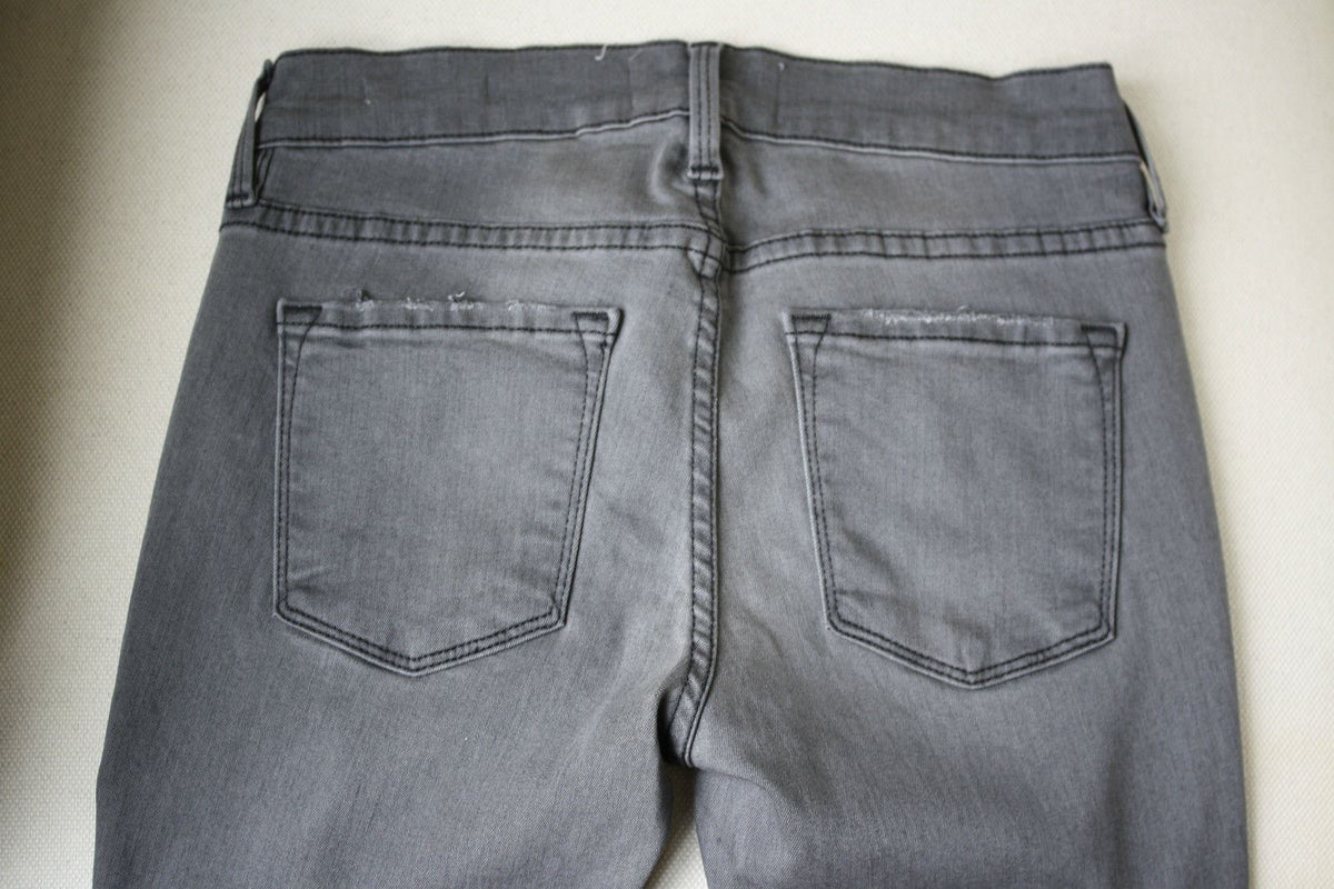 FRAME LE SKINNY DE JEANNE GREYS INN RIP JEANS W25 UK 6/8