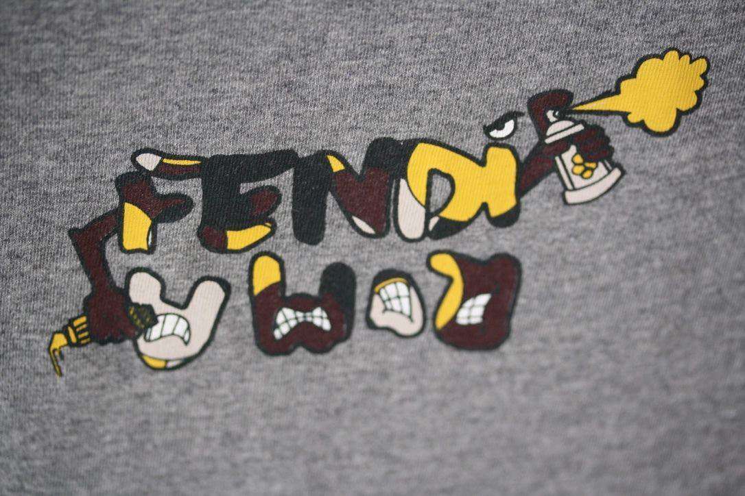 FENDI BABY GREY GRAFFITI T-SHIRT TOP 9 MONTHS