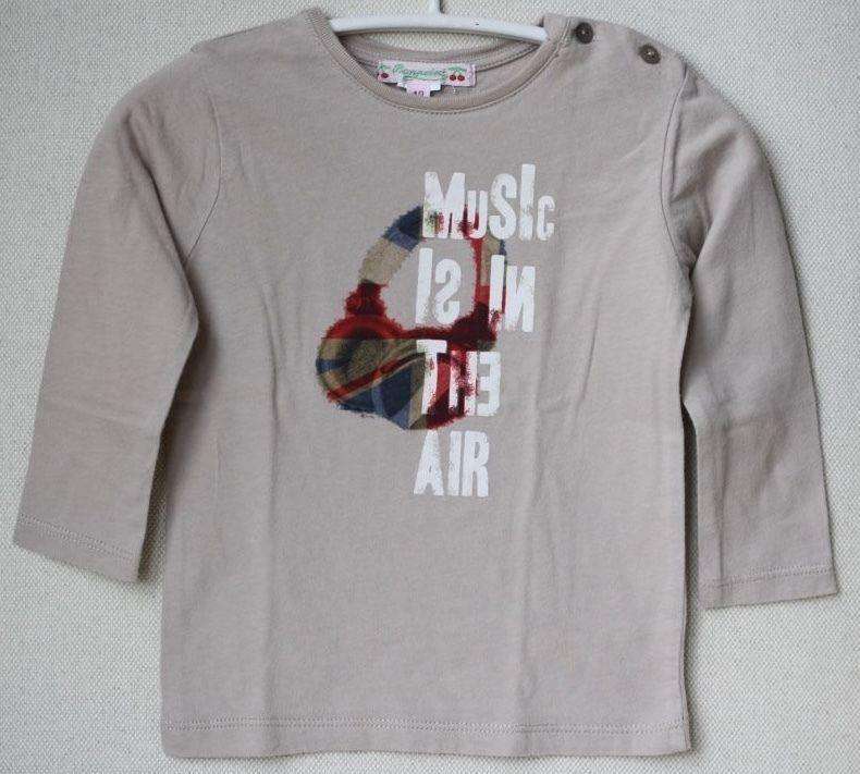 BONPOINT BABY BEIGE T-SHIRT TOP 12 MONTHS
