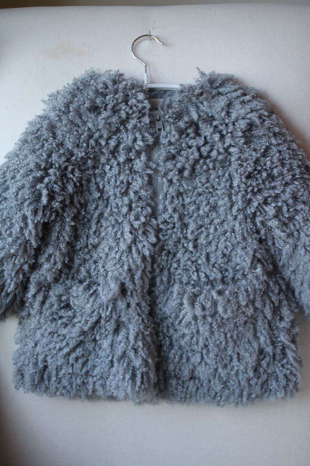 STELLA MCCARTNEY KIDS BABY GREY SPARKLES COAT 3 YEARS