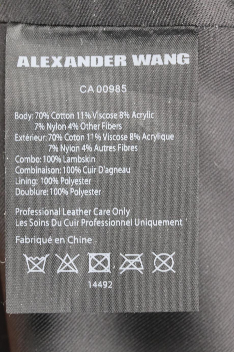 ALEXANDER WANG EYELET EMBELLISHED TWEED MINI DRESS US 0 UK 4