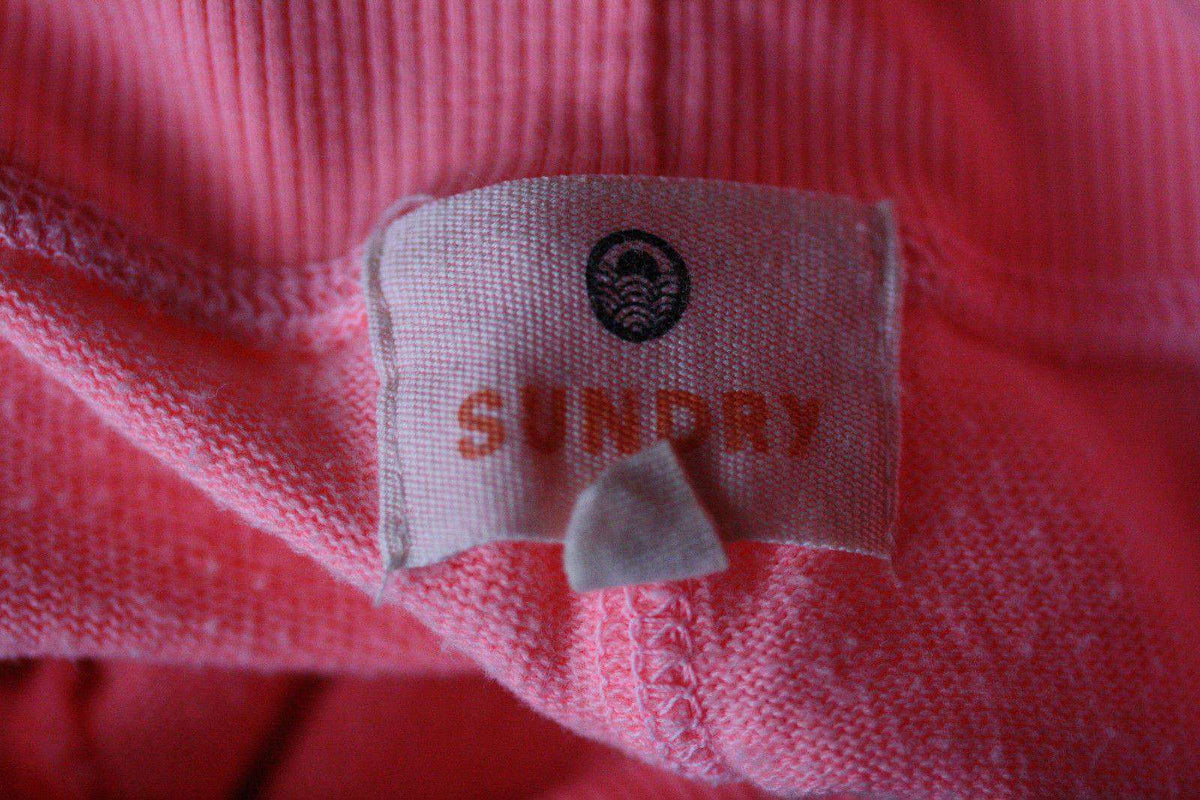 SUNDRY ZIPPER NEON ORANGE SWEATPANTS SZ 2 UK 10
