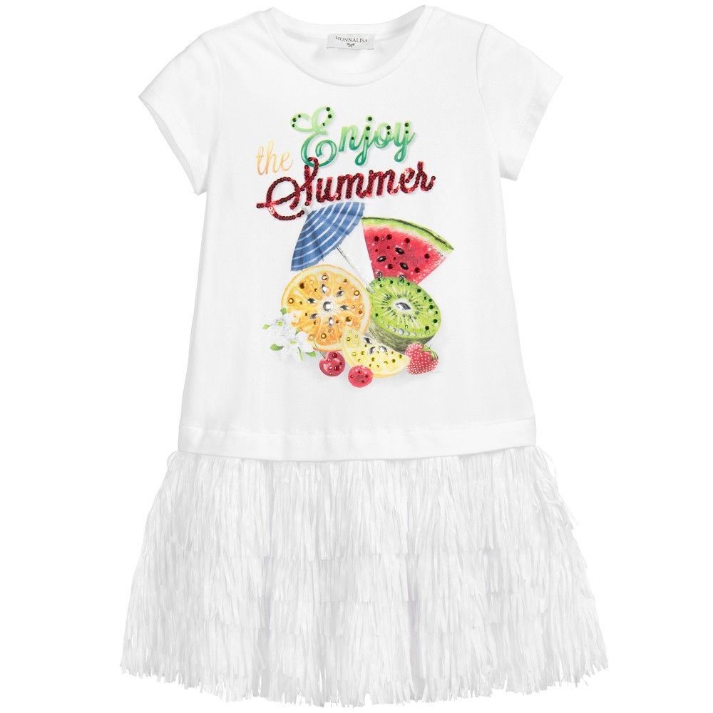 MONNALISA BABY GIRLS TROPICAL DRESS 2 YEARS