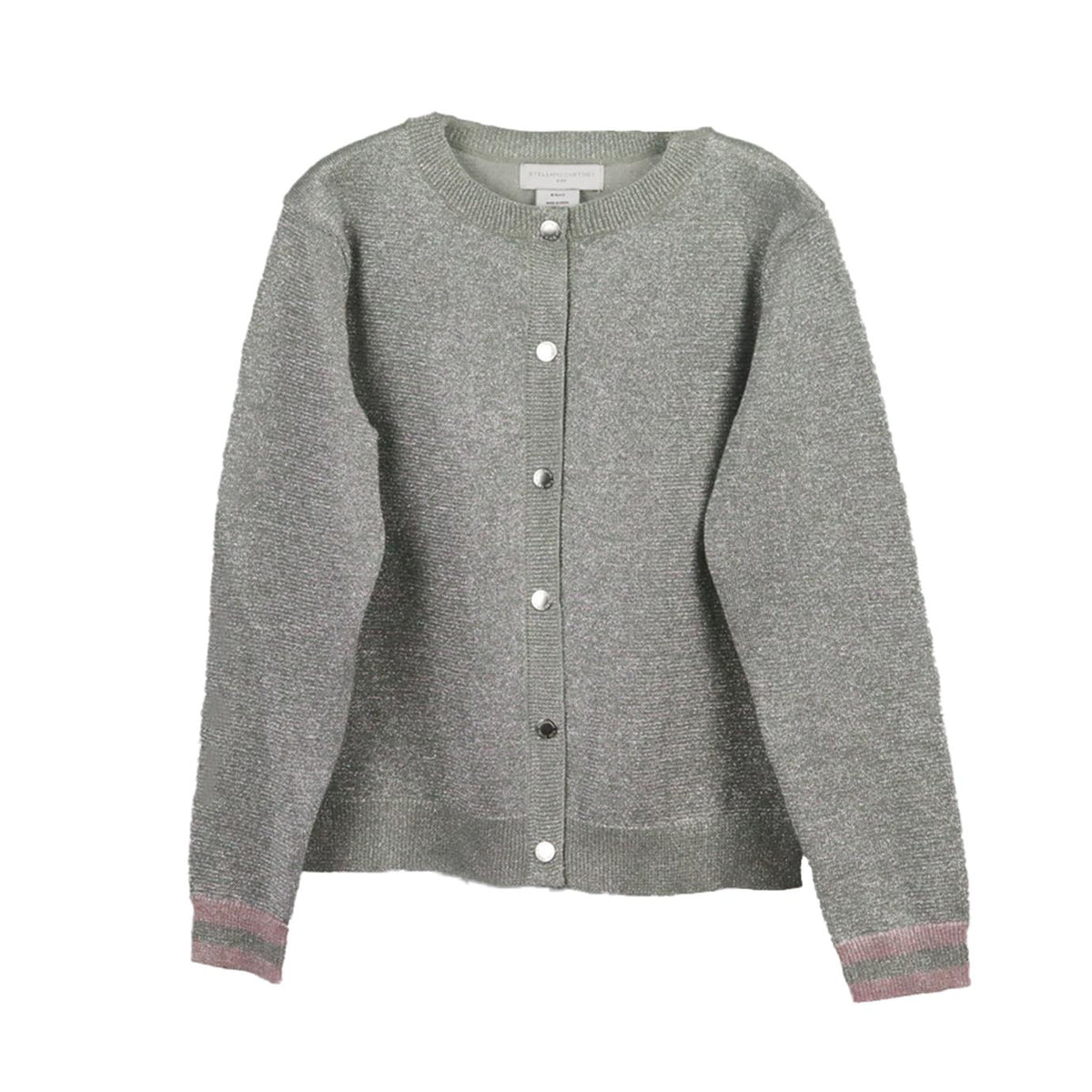 STELLA MCCARTNEY KIDS GIRLS METALLIC KNITTED CARDIGAN 8 YEARS