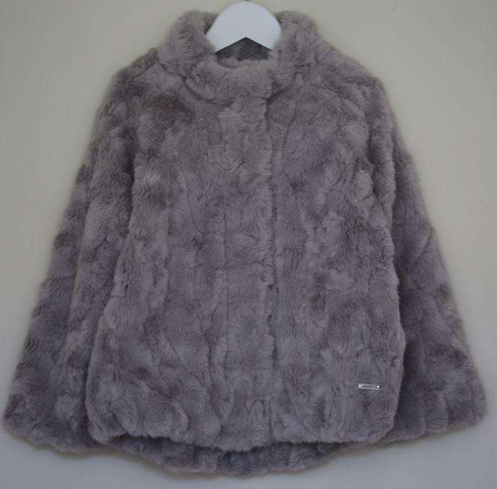 MAYORAL GIRLS GREY FUR COAT 5 YEARS