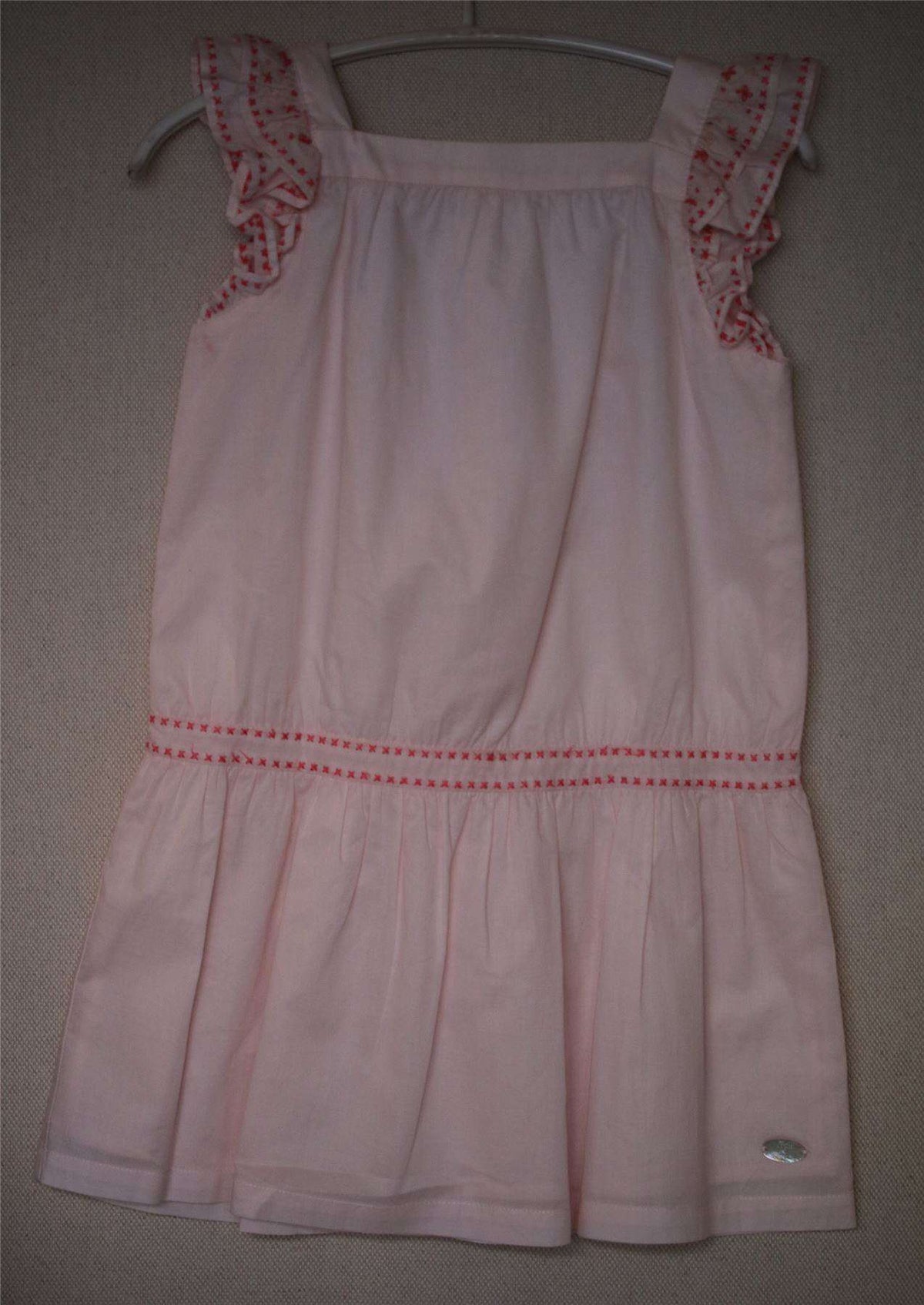 TARTINE ET CHOCOLAT GIRLS PINK COTTON DRESS 4 YEARS