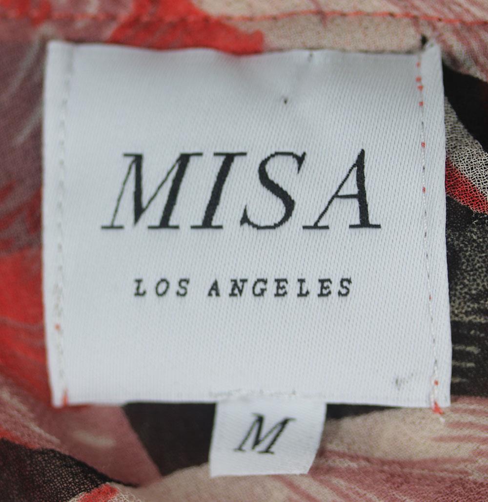 MISA LOS ANGELES ROSALINA RUFFLED FLORAL PRINT GEORGETTE MINI DRESS MEDIUM