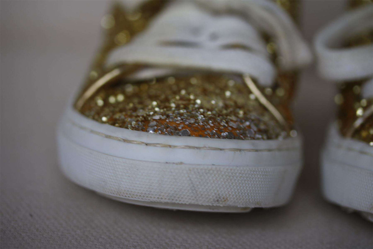 MINNA PARIKKA MINI GIRLS GOLD GLITTER TRAINERS EU 24 UK 7