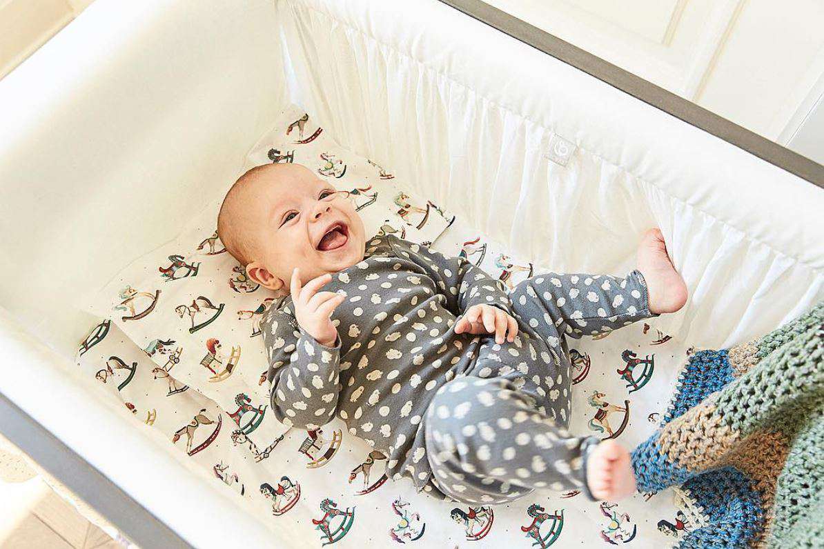 BONPOINT BABY CHICK AND EGG PRINT GREY PYJAMAS SET 18 MONTHS