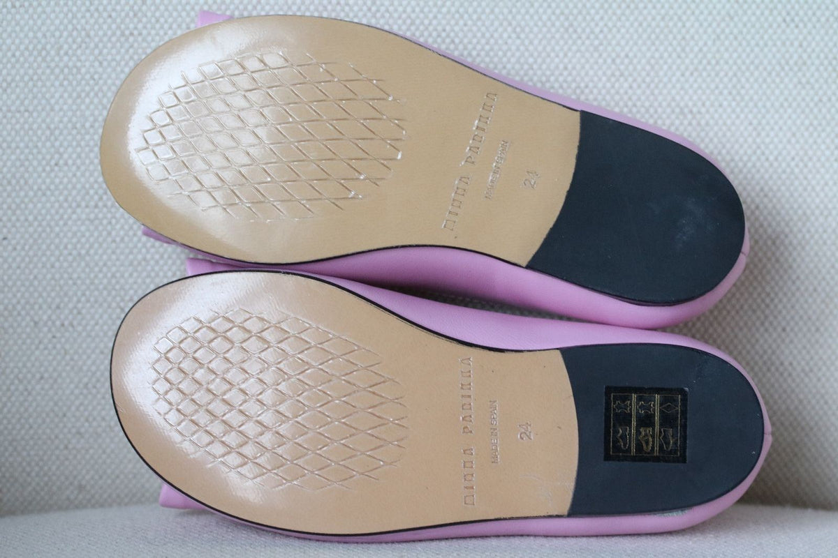 MINNA PARIKKA MINI BABY GIRLS PINK AND WHITE LEATHER BUNNY EARS SHOES EU 24 UK 6