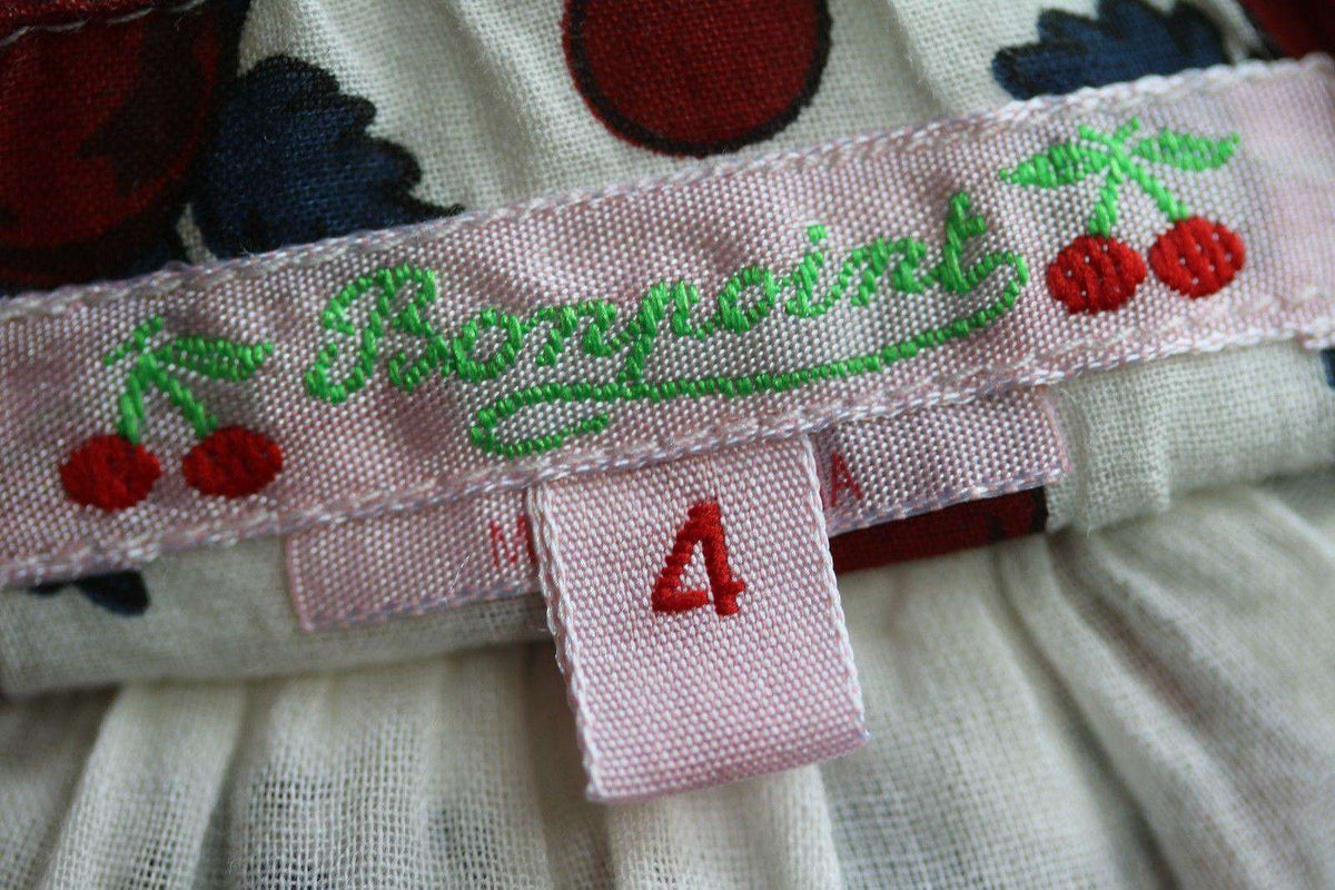 BONPOINT KIDS GIRLS CHERRY PRINT SKIRT 4 YEARS