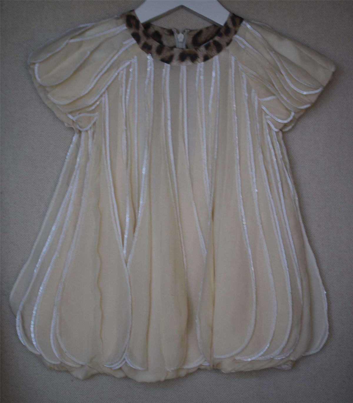 ROBERTO CAVALLI BABY GIRLS IVORY SILK LAYER DRESS 24 MONTHS